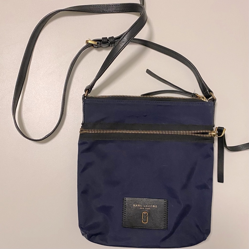 Marc Jacobs navy nylon crossbody bag